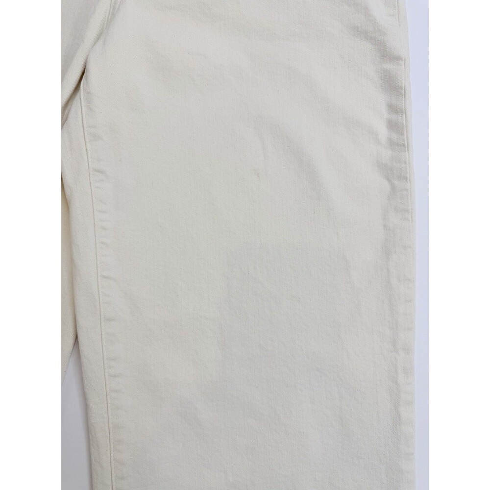 Madewell Perfect Vintage Wide Leg Crop Jeans Womens 28 Beige High Rise Raw Hem D - Picture 12 of 12